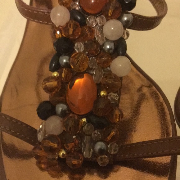 Strappy Stone Studded Heels - Picture 2 of 2